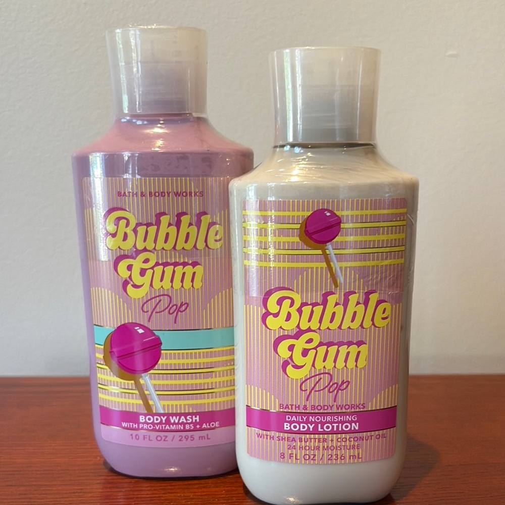 Bath & Body Works Bubblegum Pop bundle.